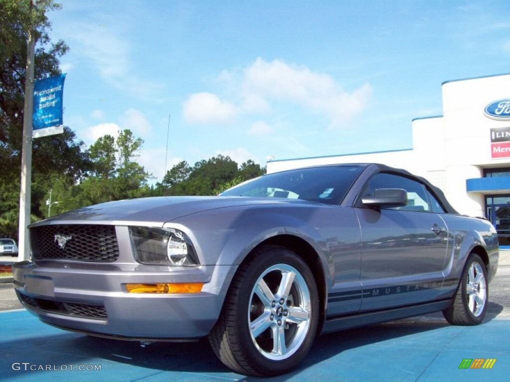 2007 Mustang V6 Premium Convertible - Tungsten Grey Metallic / Light Graphite photo #1