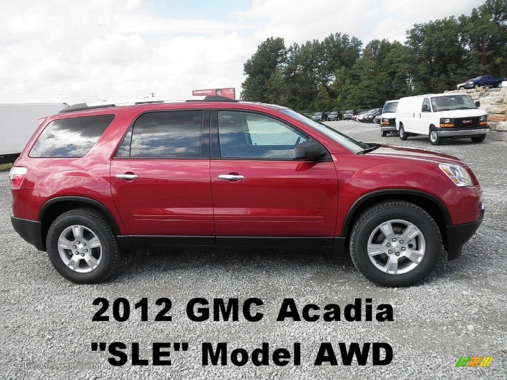 2012 Acadia SLE AWD - Crystal Red Tintcoat / Ebony photo #1