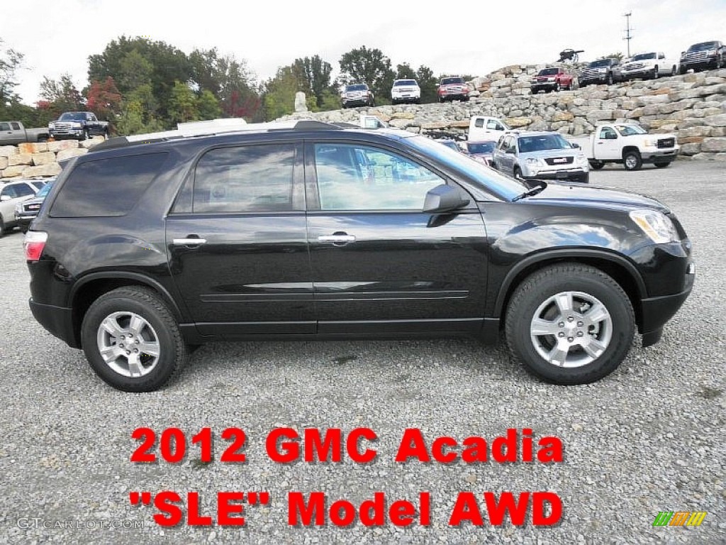 2012 Acadia SLE AWD - Carbon Black Metallic / Ebony photo #1