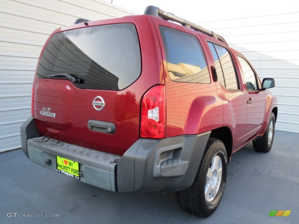 2007 Xterra S - Red Brawn Metallic / Steel/Graphite photo #3