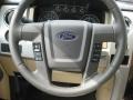 2012 Ford F150 Pale Adobe Interior Steering Wheel Photo