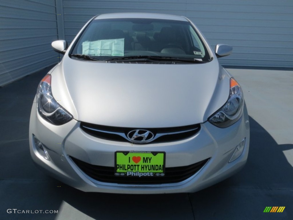 2013 Elantra GLS - Shimmering Air Silver / Gray photo #7