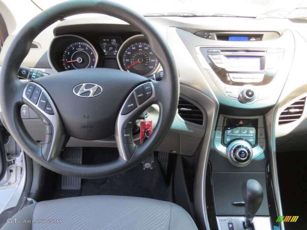 2013 Elantra GLS - Shimmering Air Silver / Gray photo #22