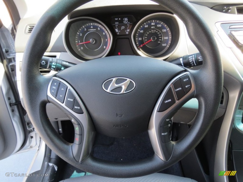 2013 Elantra GLS - Shimmering Air Silver / Gray photo #27