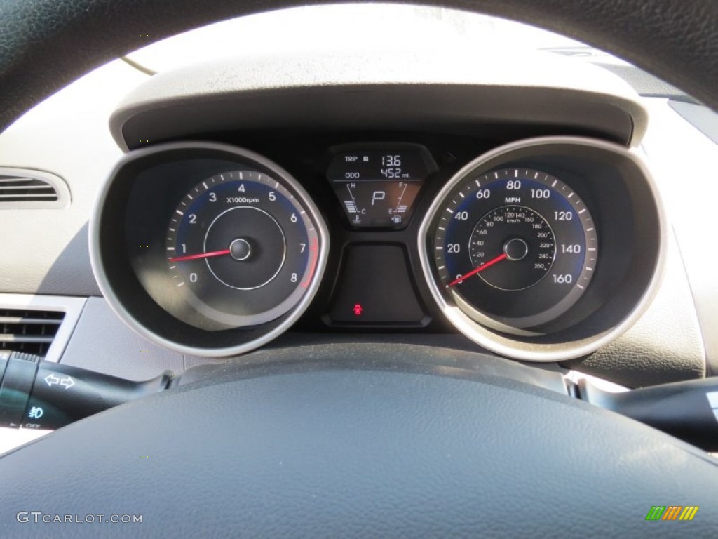 2013 Elantra GLS - Shimmering Air Silver / Gray photo #28