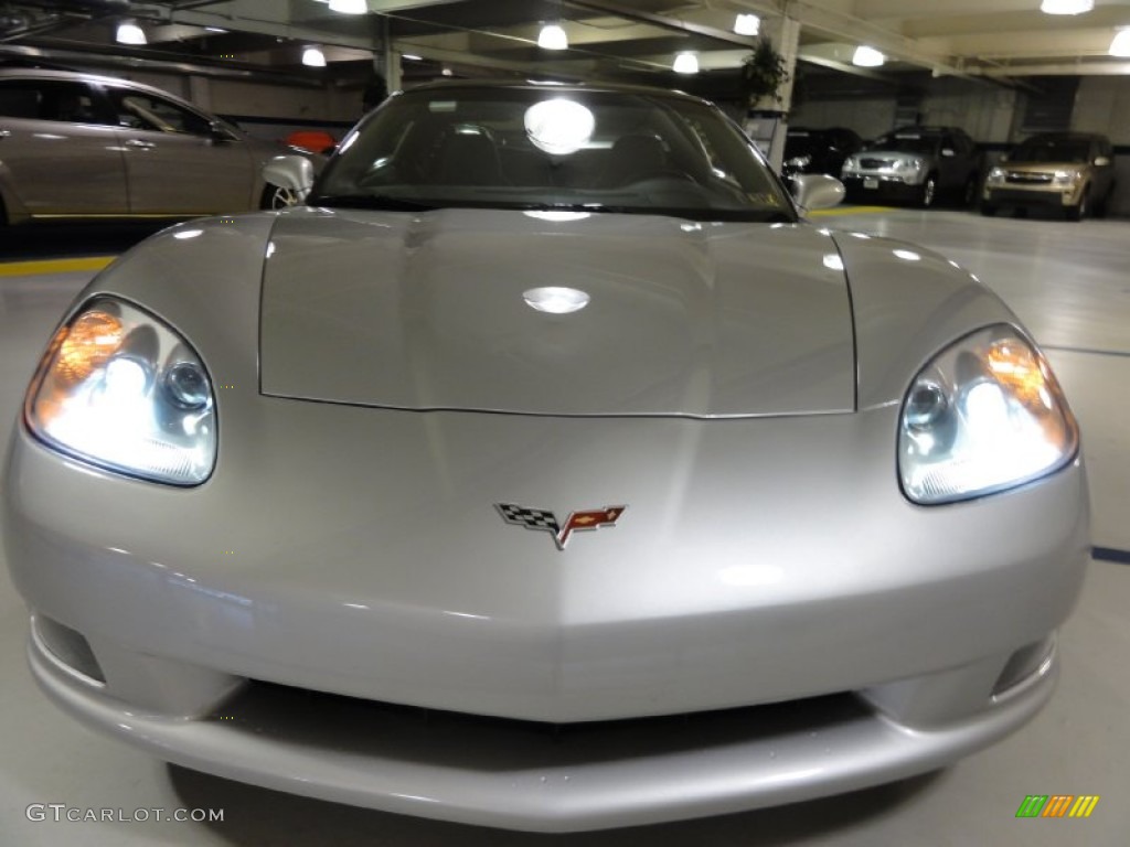 2008 Corvette Coupe - Machine Silver Metallic / Ebony photo #3