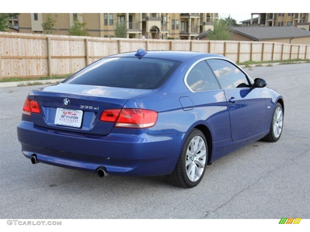 2008 3 Series 335xi Coupe - Montego Blue Metallic / Cream Beige photo #6