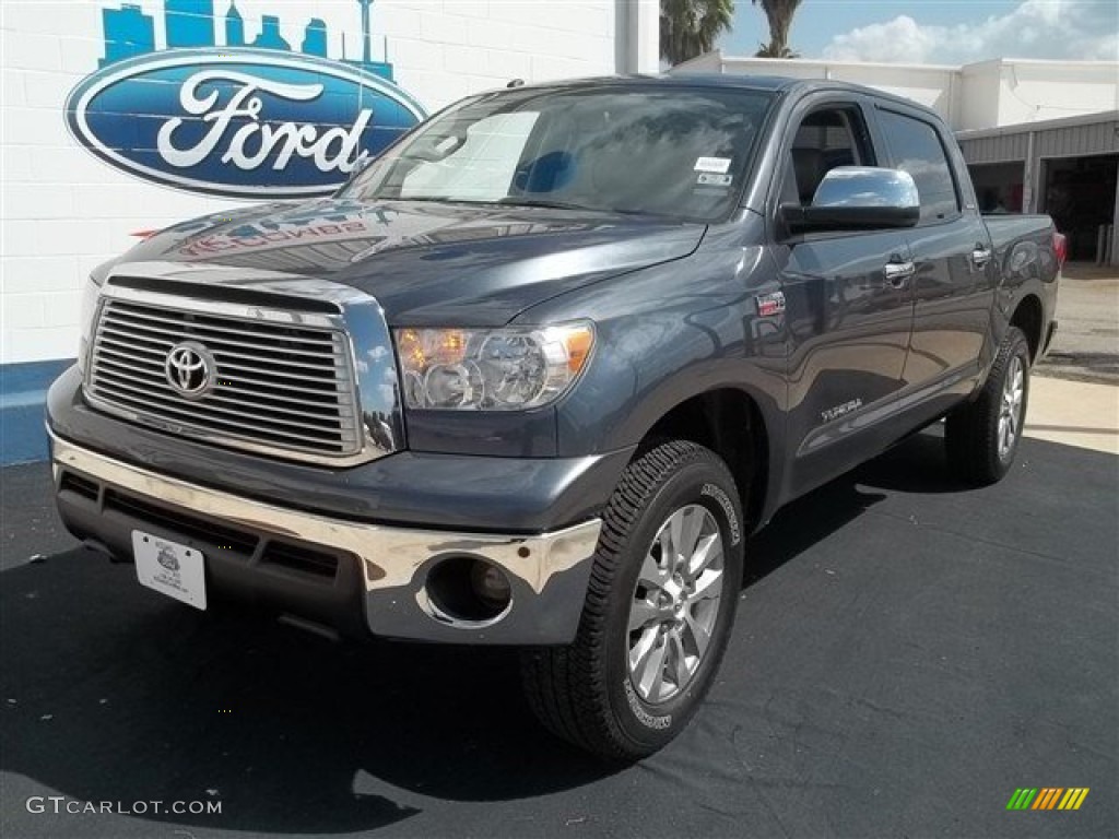 2010 Tundra Limited CrewMax 4x4 - Slate Gray Metallic / Graphite Gray photo #3