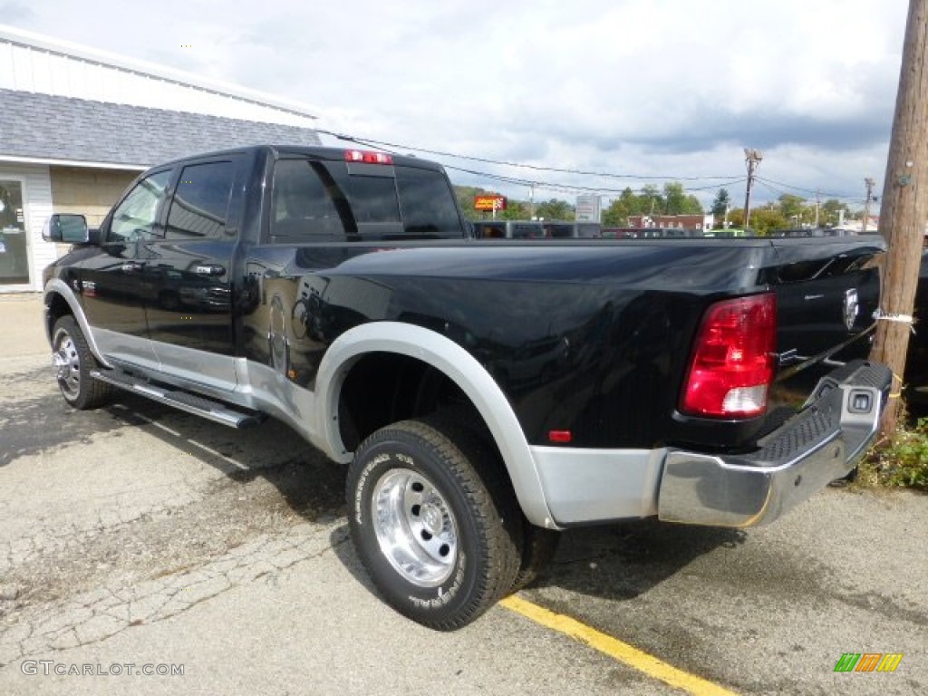 Black 2012 Dodge Ram 3500 HD Laramie Crew Cab 4x4 Dually Exterior Photo #71658400