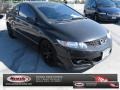 2010 Crystal Black Pearl Honda Civic Si Coupe  photo #1