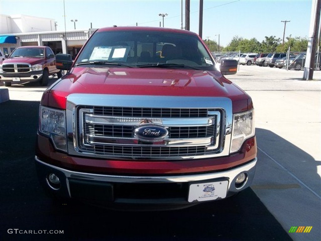 2013 F150 XLT SuperCrew - Ruby Red Metallic / Steel Gray photo #14