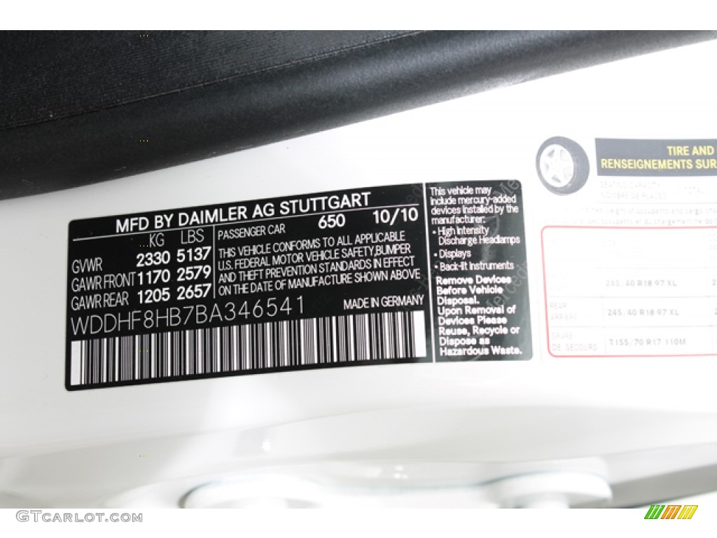 2011 E 350 4Matic Sedan - Arctic White / Black photo #31