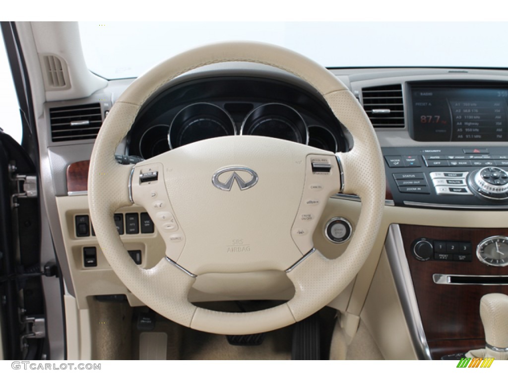 2009 Infiniti M 35x AWD Sedan Wheat Beige Steering Wheel Photo #71665009