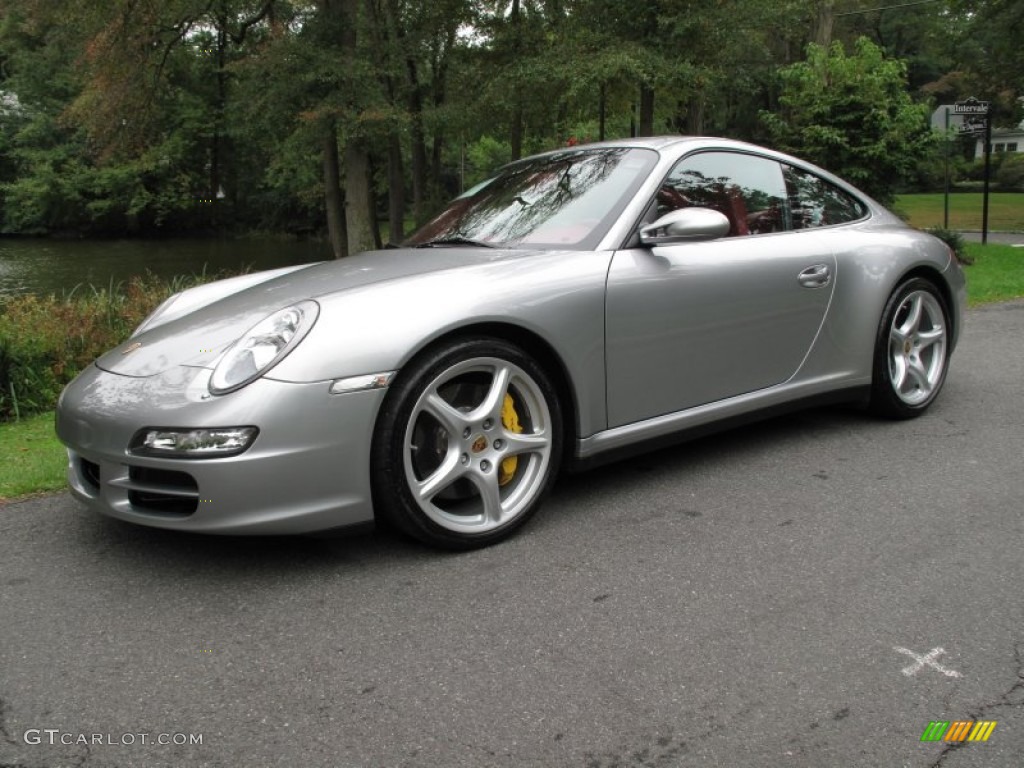 GT Silver Metallic 2006 Porsche 911 Carrera 4S Coupe Exterior Photo #71665888