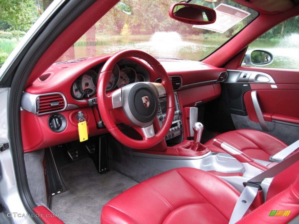 Flamenco Red Interior Color to Sample Interior 2006 Porsche 911 Carrera 4S Coupe Photo #71665972
