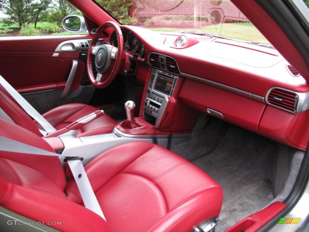 2006 Porsche 911 Carrera 4S Coupe Flamenco Red Interior Color to Sample Dashboard Photo #71665996