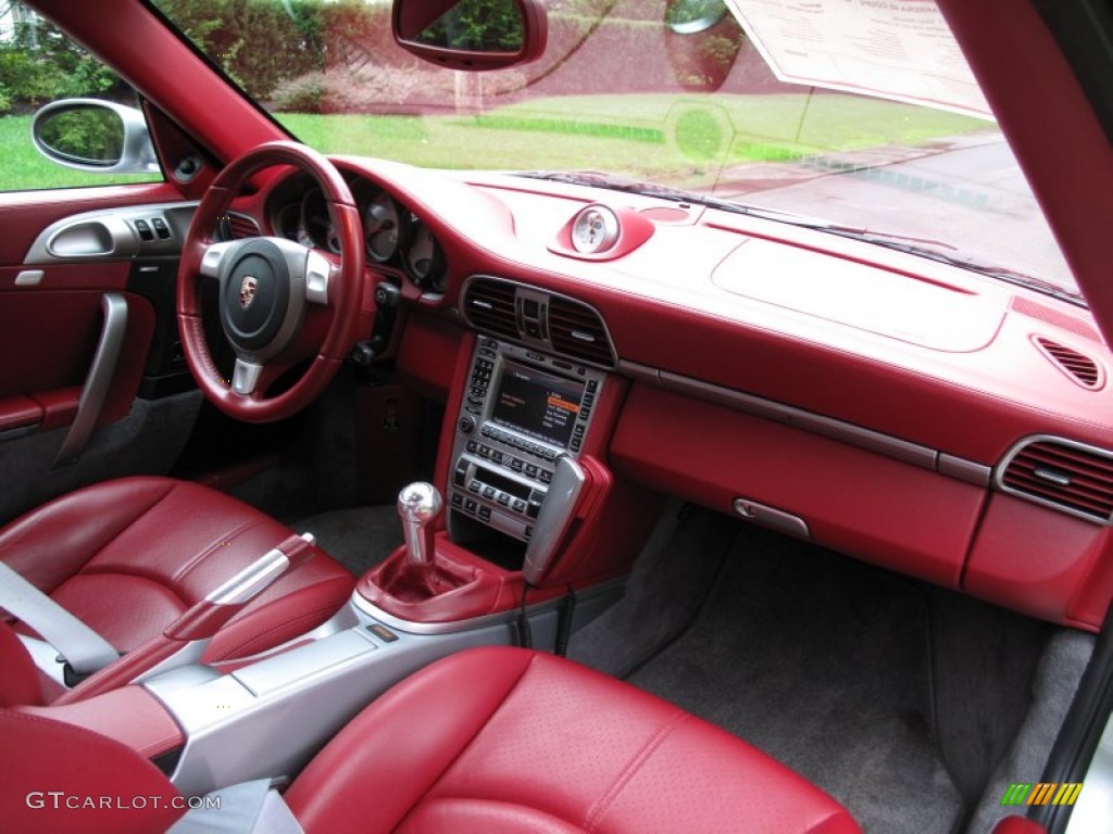 2006 Porsche 911 Carrera 4S Coupe Flamenco Red Interior Color to Sample Dashboard Photo #71666024