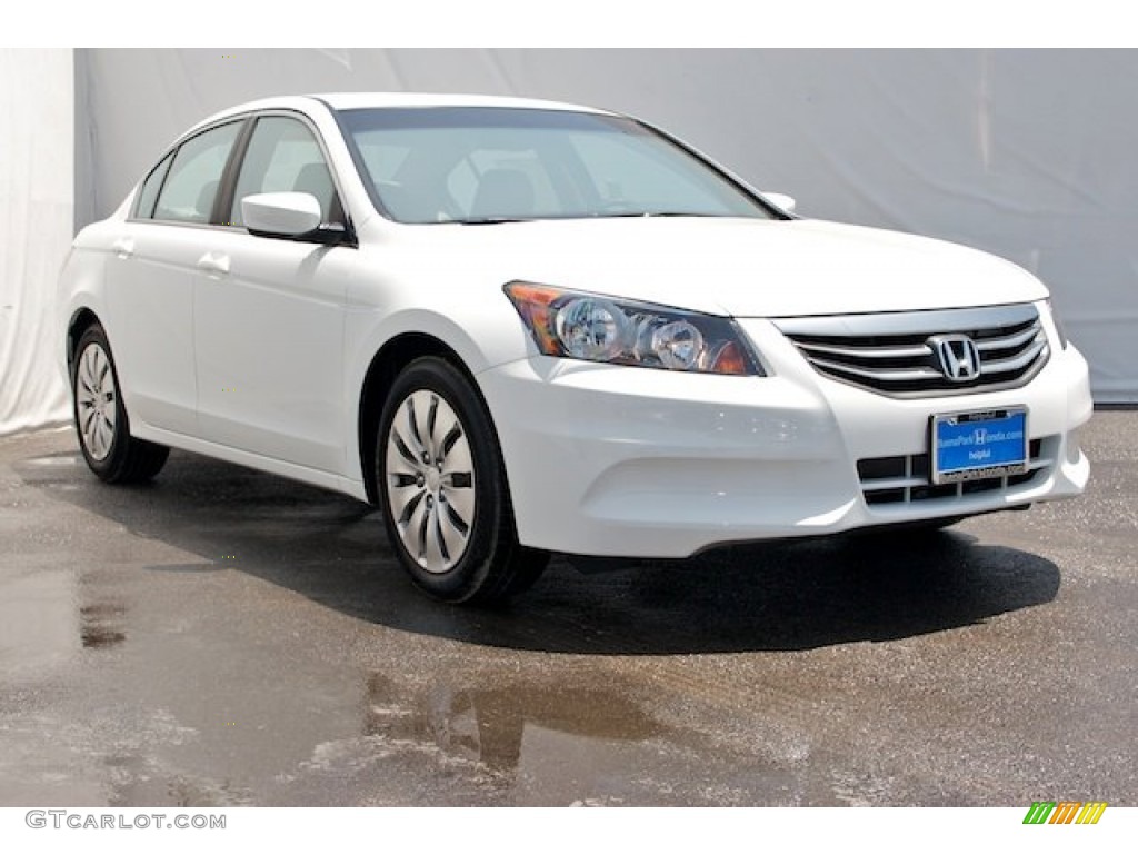 2012 Accord LX Sedan - Taffeta White / Ivory photo #1