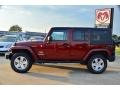 2010 Red Rock Crystal Pearl Jeep Wrangler Unlimited Sahara 4x4  photo #2