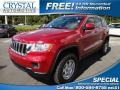 2011 Inferno Red Crystal Pearl Jeep Grand Cherokee Laredo 4x4  photo #1