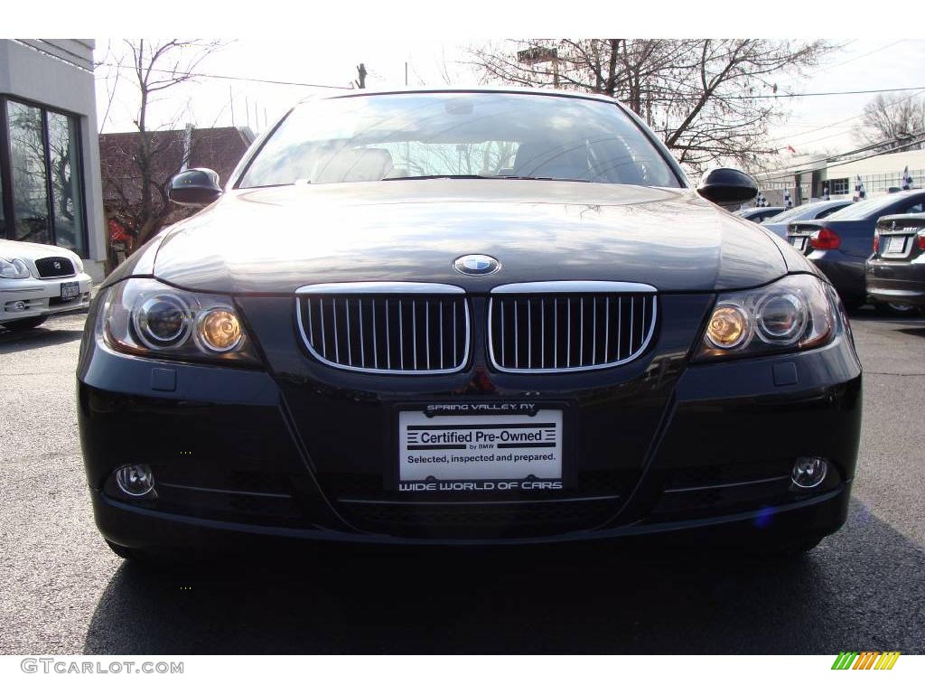 2006 3 Series 330xi Sedan - Jet Black / Beige photo #2