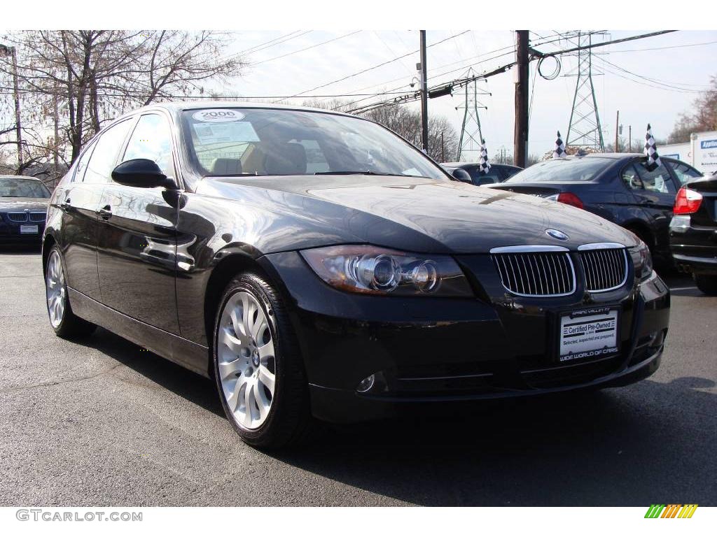 2006 3 Series 330xi Sedan - Jet Black / Beige photo #3