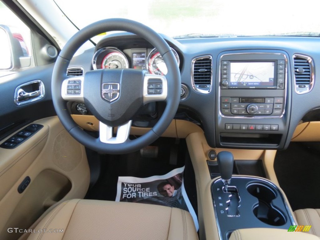 2013 Dodge Durango Citadel Black/Tan Dashboard Photo #71671660