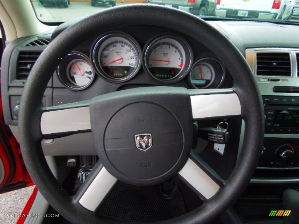 2008 Dodge Charger SE Dark/Light Slate Gray Steering Wheel Photo #71672146