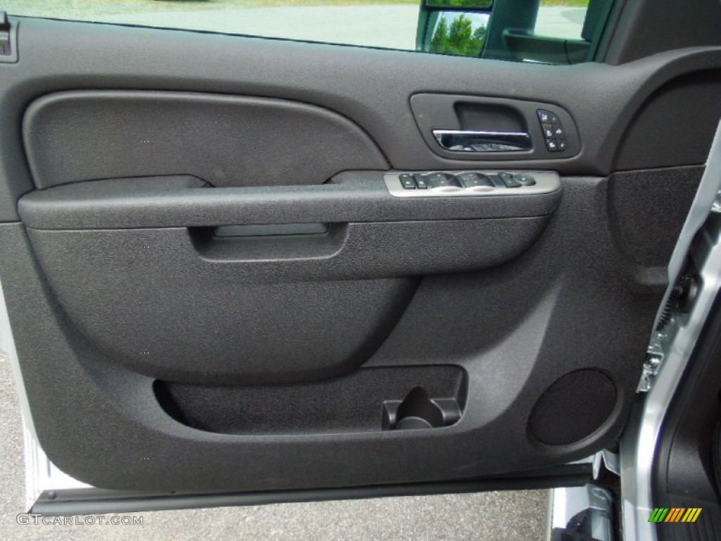 2013 Chevrolet Silverado 3500HD LTZ Crew Cab 4x4 Dually Ebony Door Panel Photo #71672698