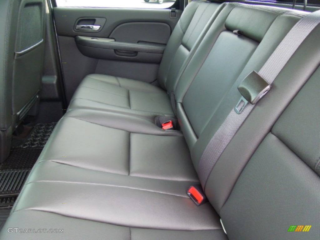 Ebony Interior 2013 Chevrolet Silverado 3500HD LTZ Crew Cab 4x4 Dually Photo #71672758