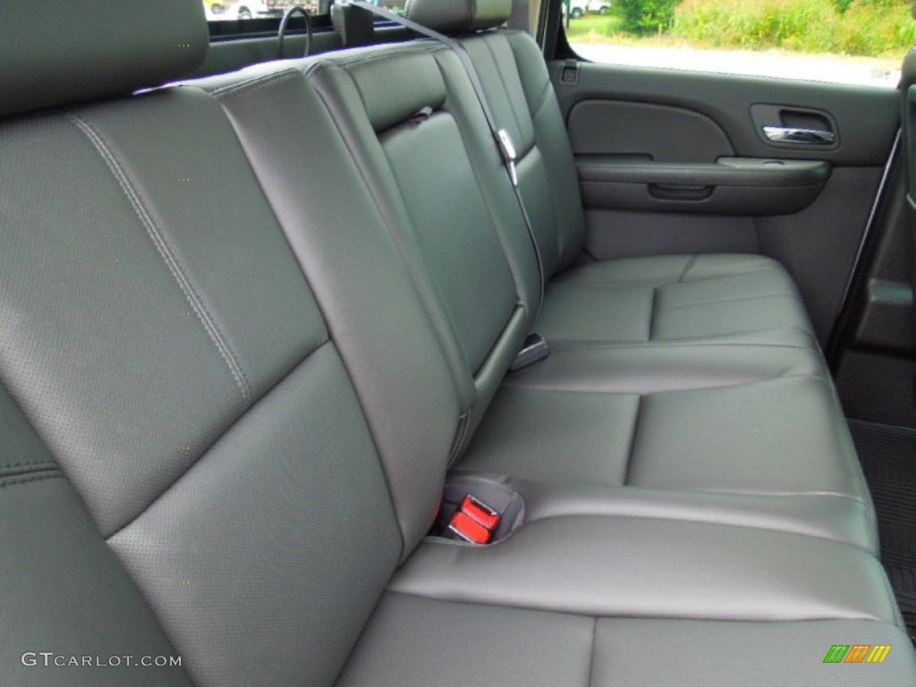 Ebony Interior 2013 Chevrolet Silverado 3500HD LTZ Crew Cab 4x4 Dually Photo #71672791