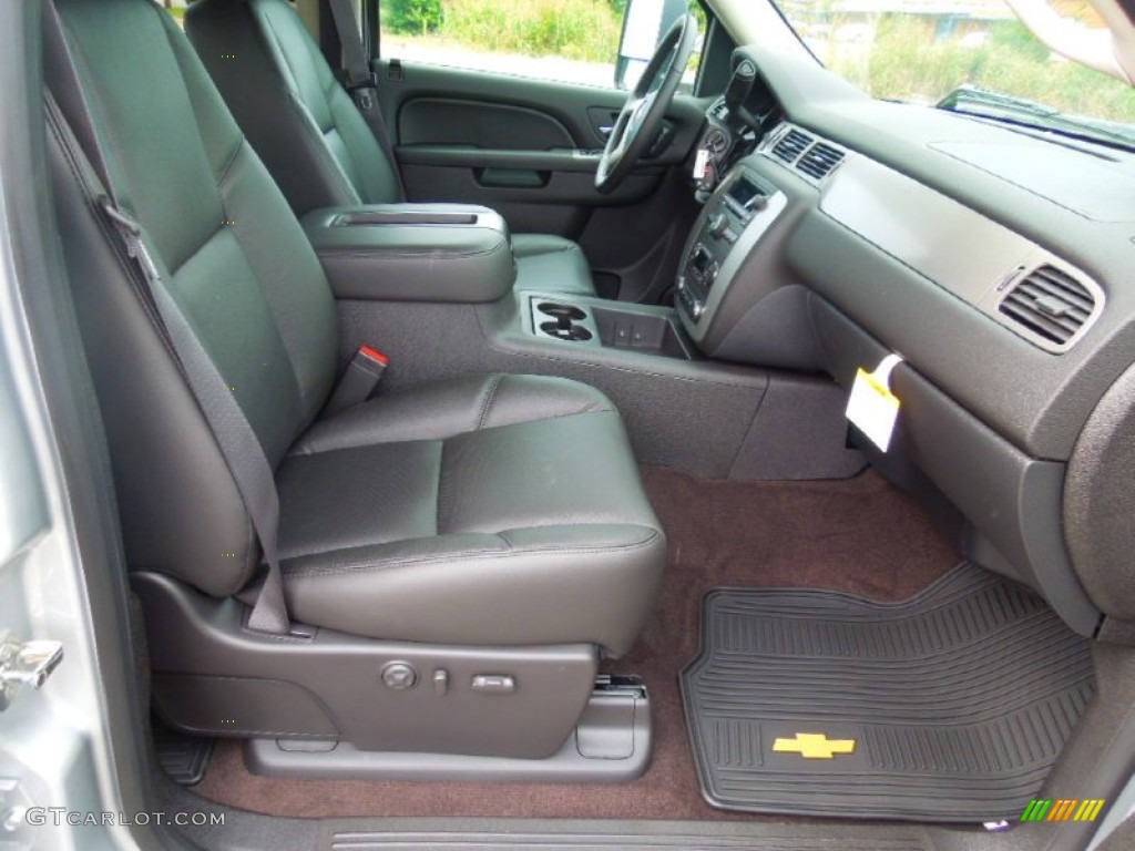 Ebony Interior 2013 Chevrolet Silverado 3500HD LTZ Crew Cab 4x4 Dually Photo #71672801