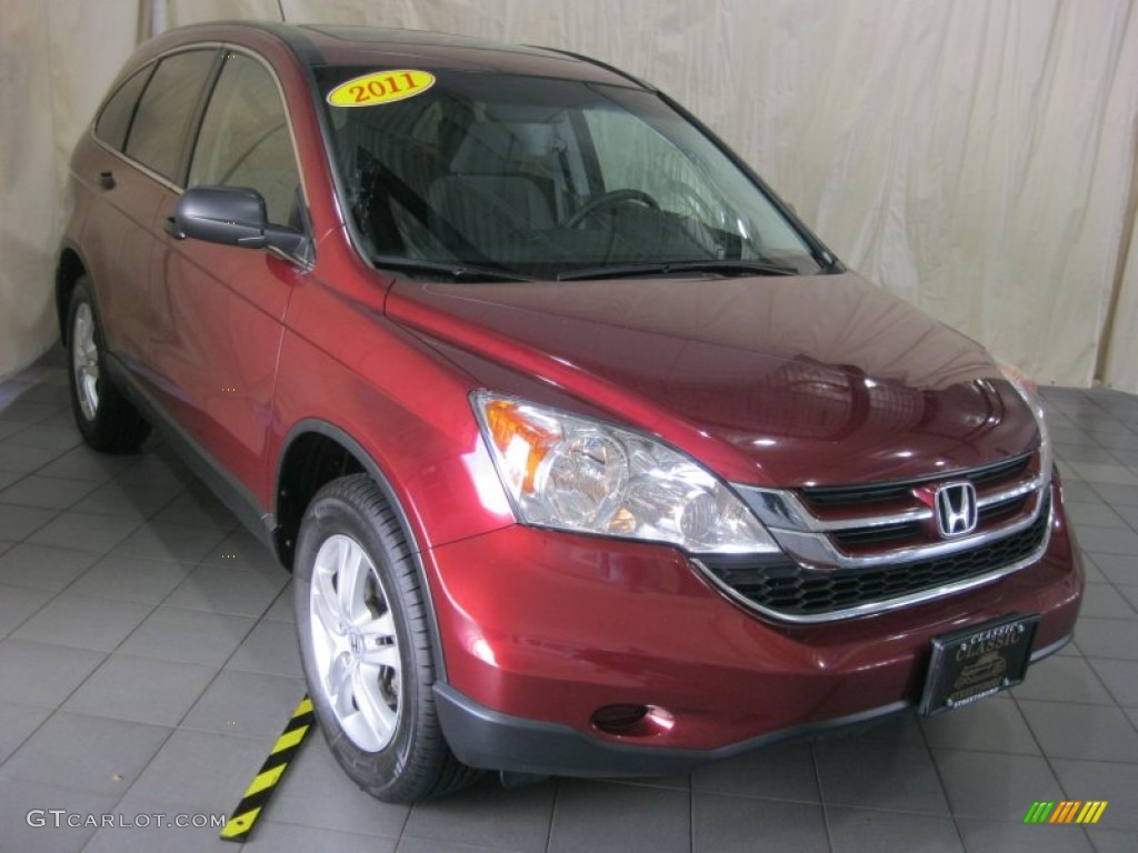 2011 CR-V EX 4WD - Tango Red Pearl / Gray photo #3