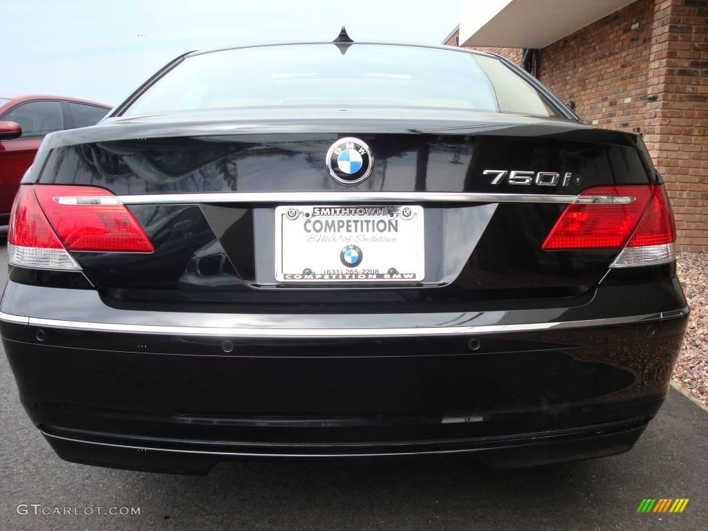 2006 7 Series 750i Sedan - Jet Black / Dark Beige/Beige III photo #6