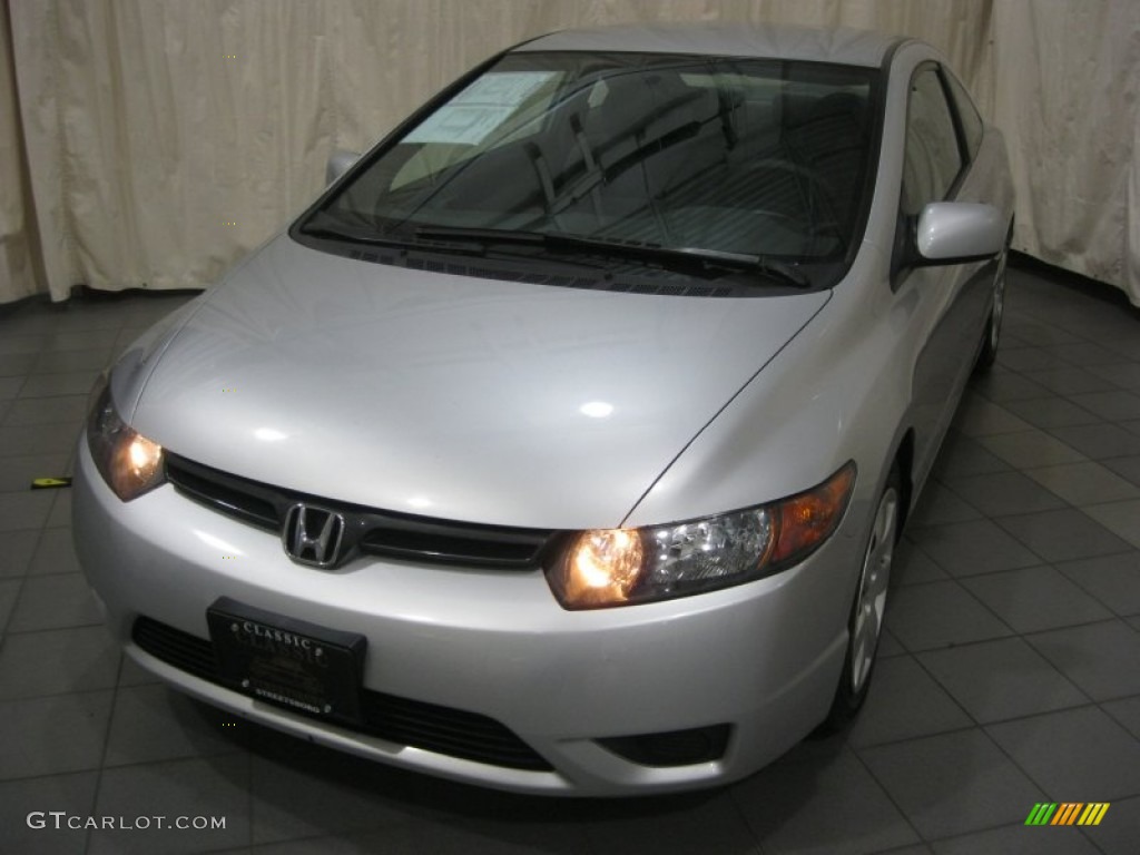 2006 Civic LX Coupe - Alabaster Silver Metallic / Gray photo #1