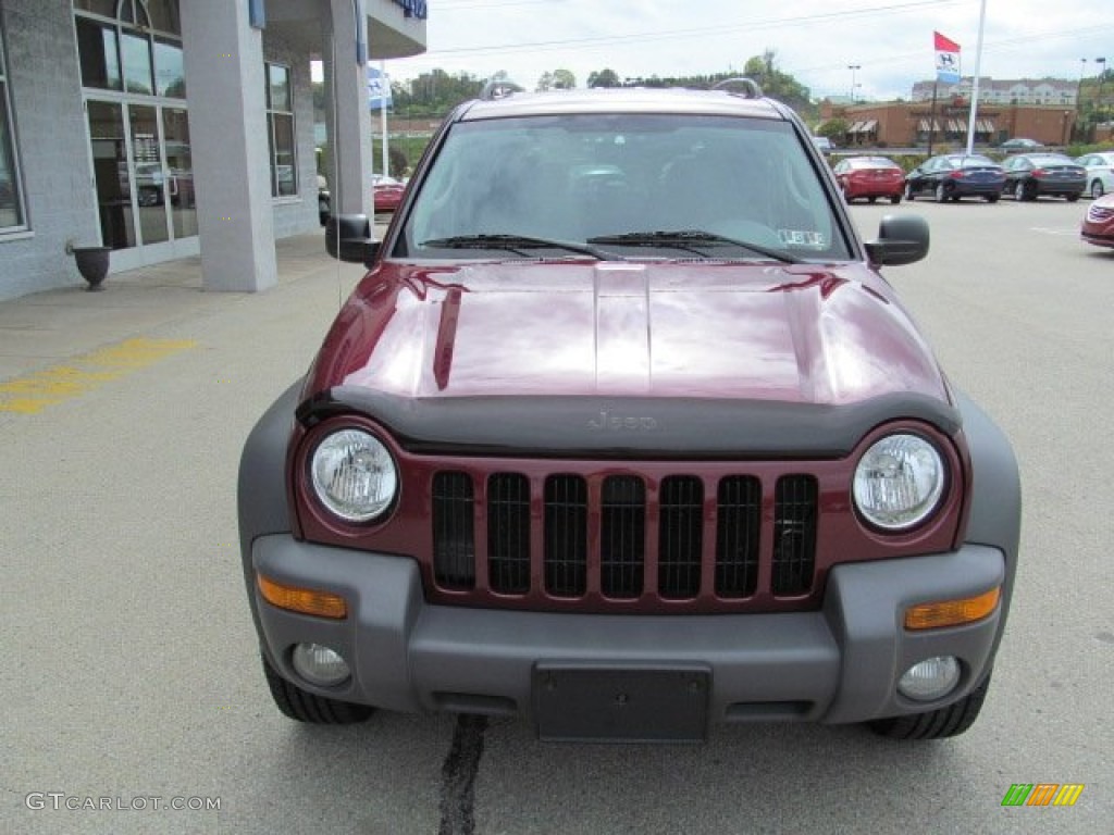 2003 Liberty Sport 4x4 - Dark Garnet Red Pearl / Taupe photo #11