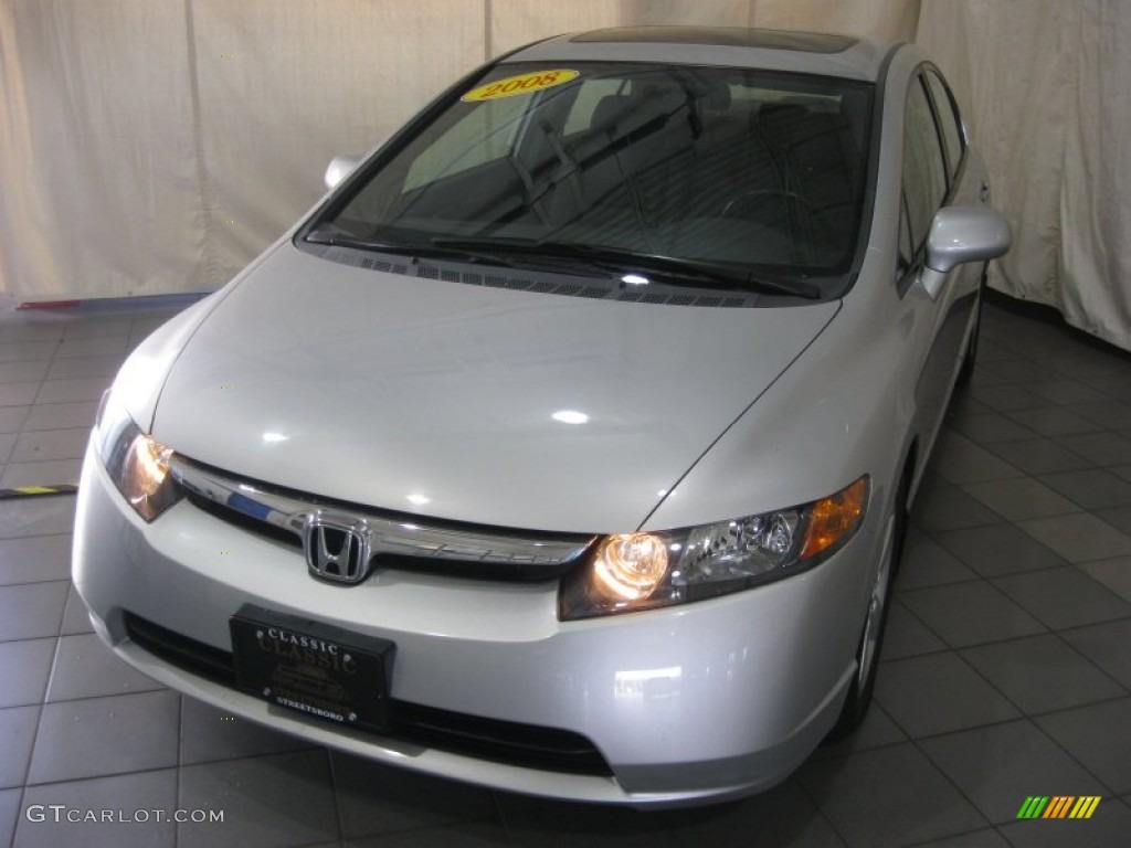 2008 Civic EX-L Sedan - Alabaster Silver Metallic / Gray photo #1