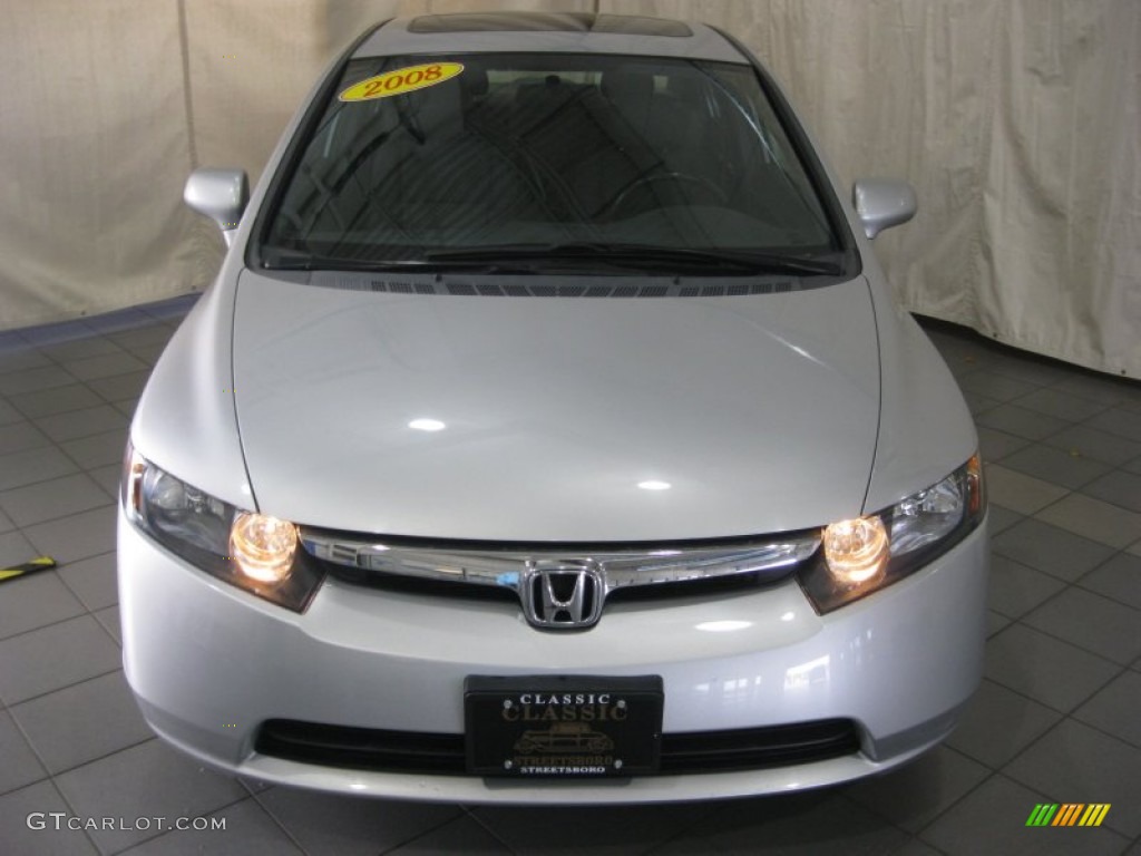 2008 Civic EX-L Sedan - Alabaster Silver Metallic / Gray photo #2