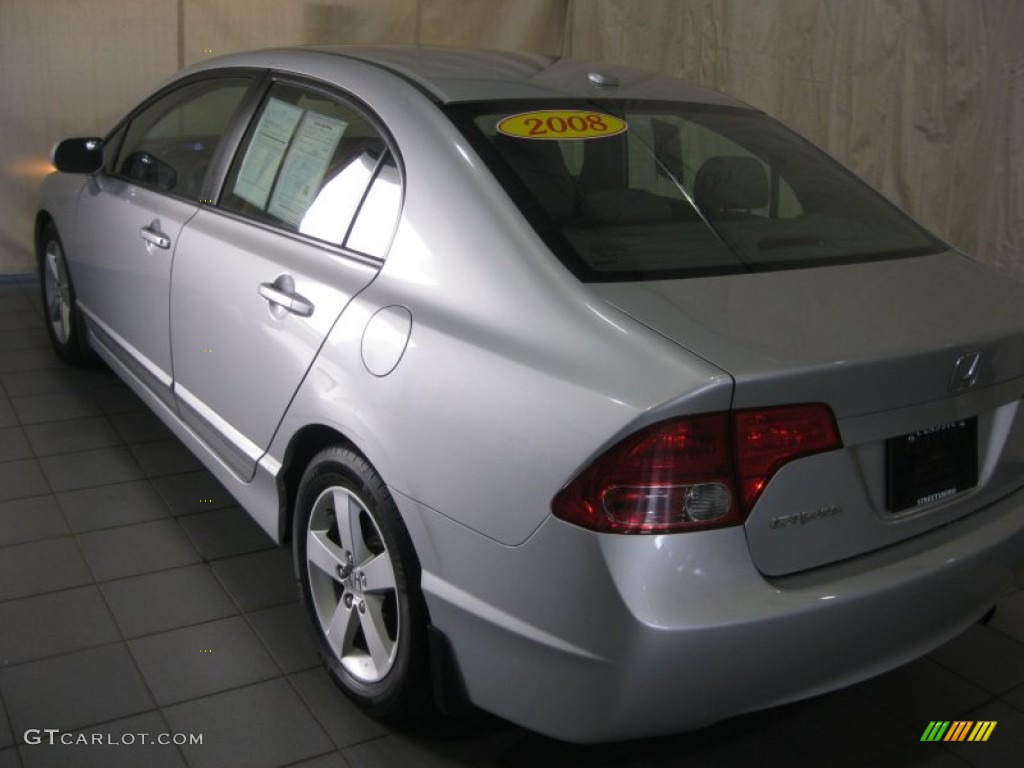 2008 Civic EX-L Sedan - Alabaster Silver Metallic / Gray photo #11