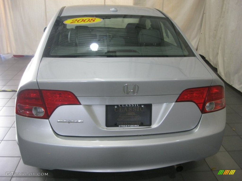 2008 Civic EX-L Sedan - Alabaster Silver Metallic / Gray photo #12