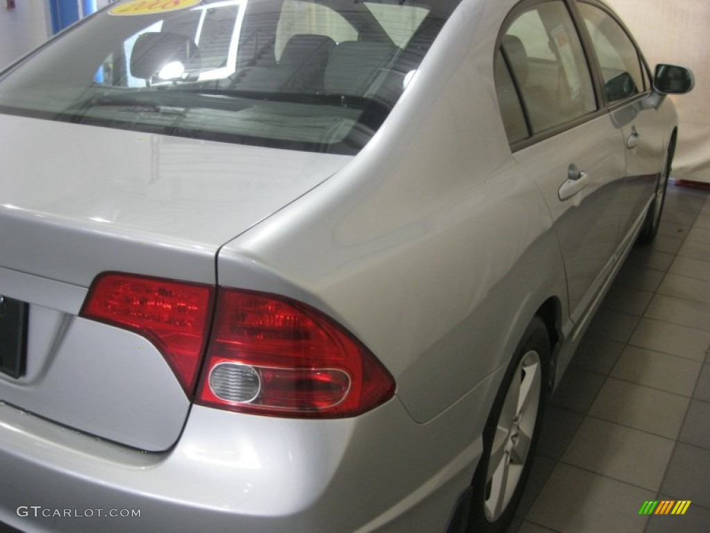 2008 Civic EX-L Sedan - Alabaster Silver Metallic / Gray photo #13