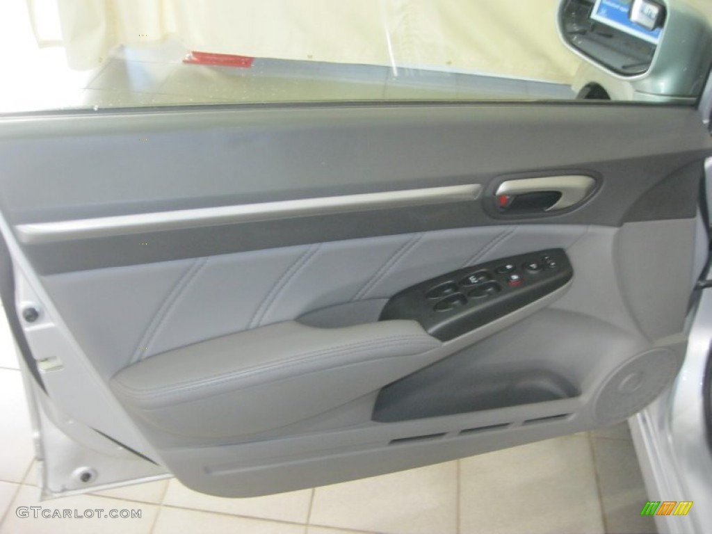 2008 Civic EX-L Sedan - Alabaster Silver Metallic / Gray photo #14