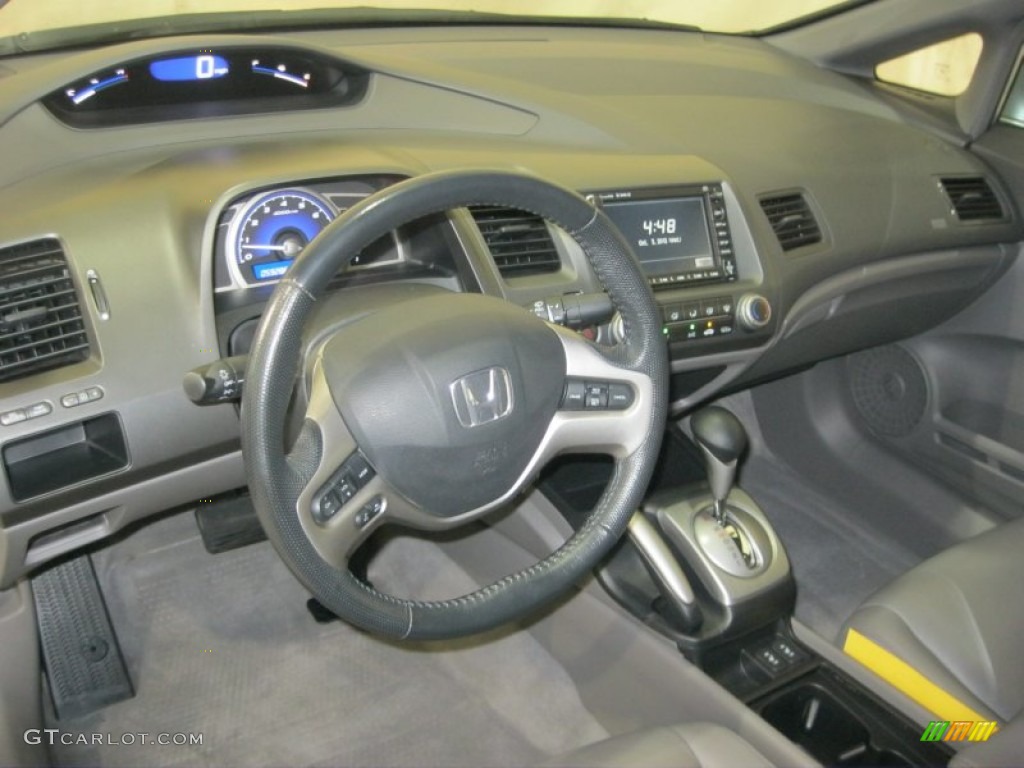 2008 Civic EX-L Sedan - Alabaster Silver Metallic / Gray photo #17