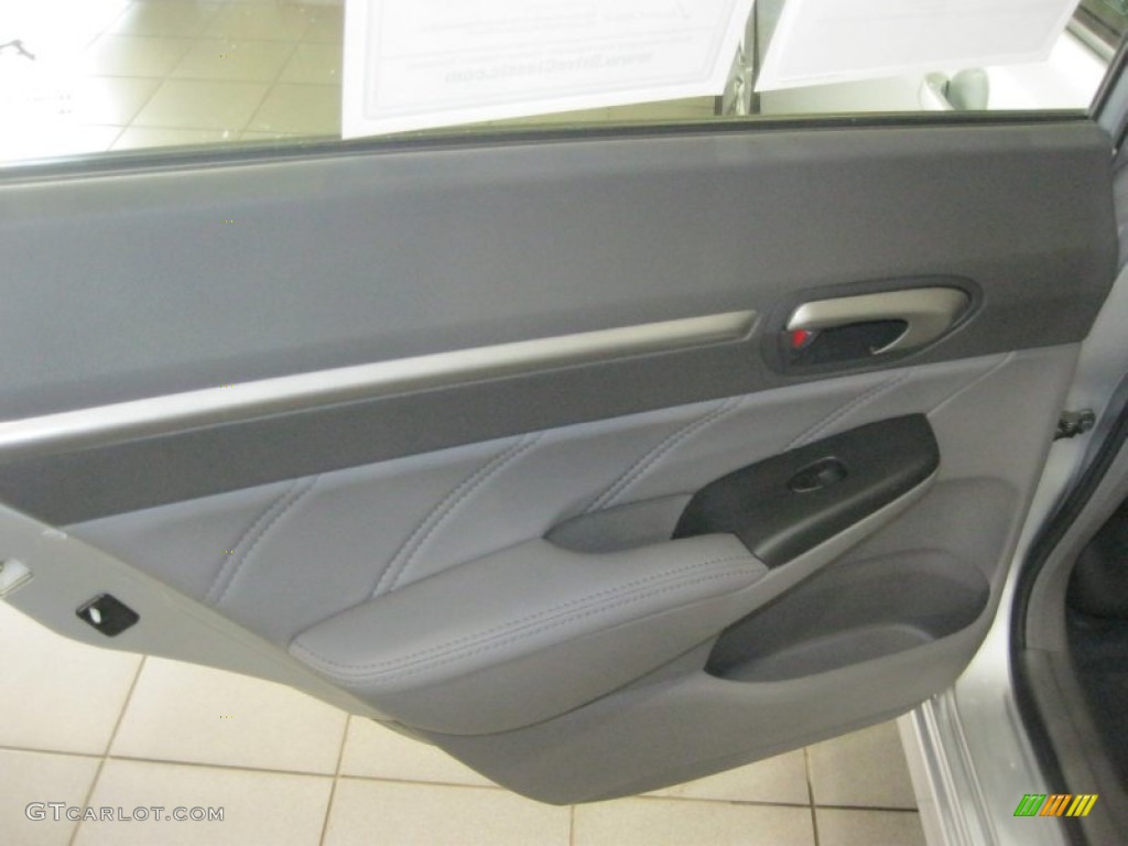 2008 Civic EX-L Sedan - Alabaster Silver Metallic / Gray photo #32