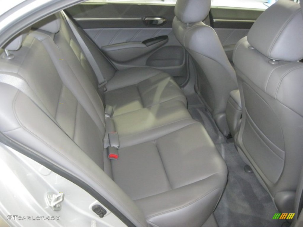 2008 Civic EX-L Sedan - Alabaster Silver Metallic / Gray photo #35