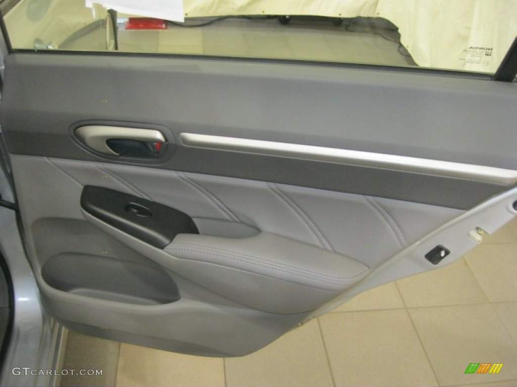 2008 Civic EX-L Sedan - Alabaster Silver Metallic / Gray photo #36