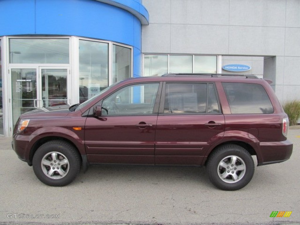 Dark Cherry Pearl 2008 Honda Pilot EX-L 4WD Exterior Photo #71679355