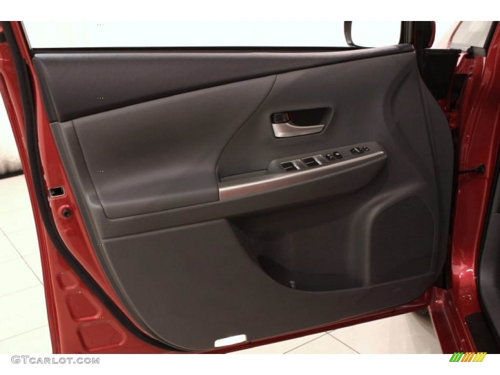 2012 Toyota Prius v Five Hybrid Dark Gray Door Panel Photo #71679733