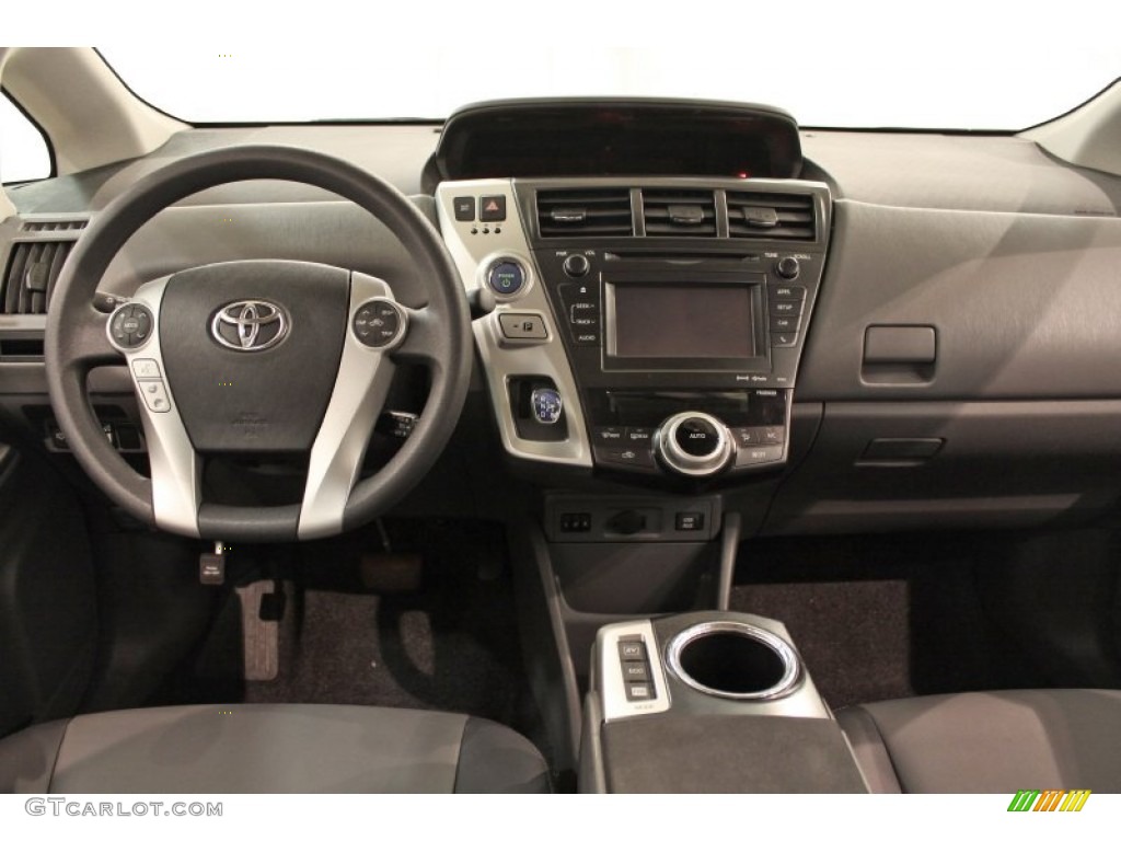 2012 Toyota Prius v Five Hybrid Dark Gray Dashboard Photo #71679895