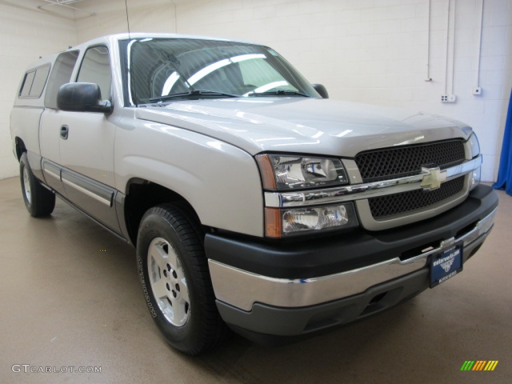 2005 Silverado 1500 LS Extended Cab 4x4 - Silver Birch Metallic / Dark Charcoal photo #1